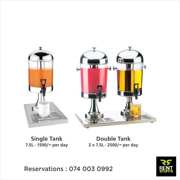 Ice cooling juice dispensers for rent Rent Stuffs offers Ice Cooled Juice Dispensers for Rent in Colombo, Sri Lanka. We have wide range of juice and beverage dispensers for rent
