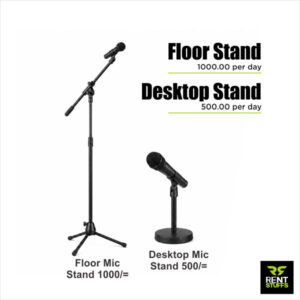 Rent Stuffs offers floor standing and desktop microphone stand for rent in Colombo, Sri Lanka. We have range of microphone stands for rent in many types.