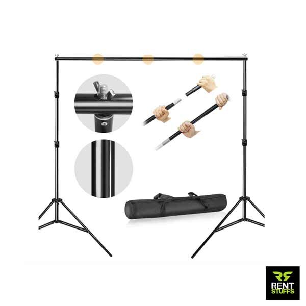 Tripod Backdrop Stand for Rent Green Cloth