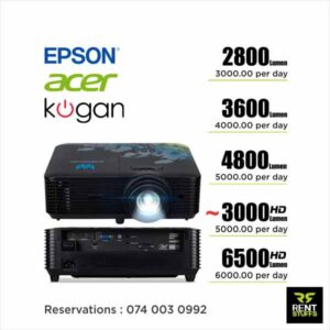 Rent Stuffs offers multimedia projectors for rent in Colombo, Sri Lanka. We rent wide range of professional multimedia projectors with many features.