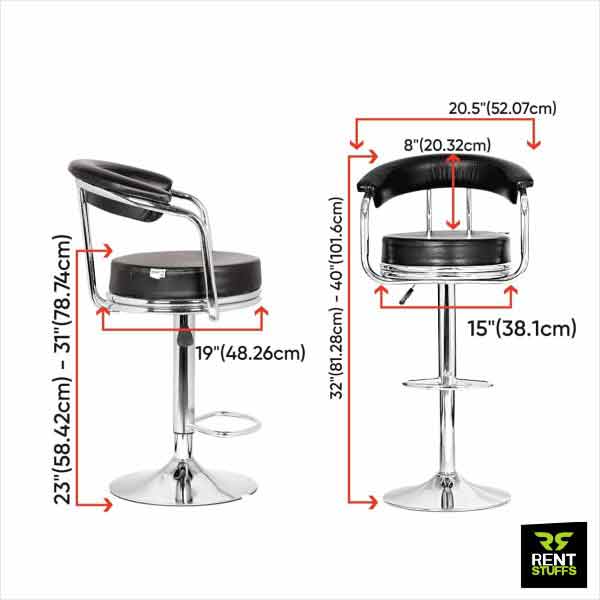 Rent Stuffs provides range of Bar Stools, Bar Chairs for rent in Sri Lanka. The Black Bar Stool Chair is a classy look for seating that always works well in a discussion setup, stall or in any event etc. We rent varieties of Bar Stool Chairs for your event. If you’re looking for a simple and classic seating Bar Stools are the choice!