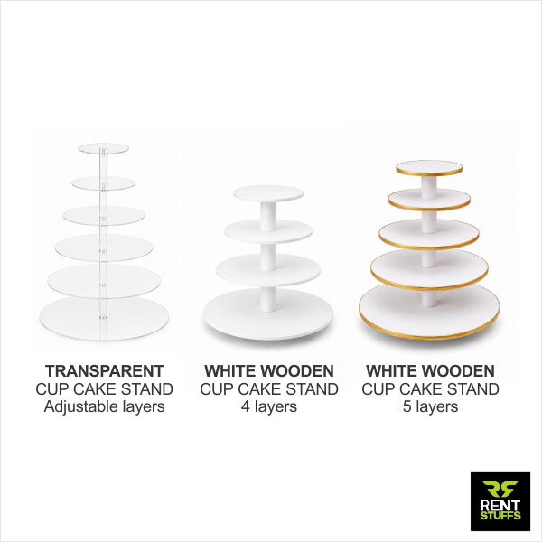 Cup cake stand for rent in Colombo Rent Stuffs offers cup cake stand for rent in Colombo, Sri Lanka. We rent wooden and transparent cup cake stands in many sizes for events and parties