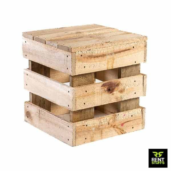 Rustic Pallet Wooden Stool For Rent