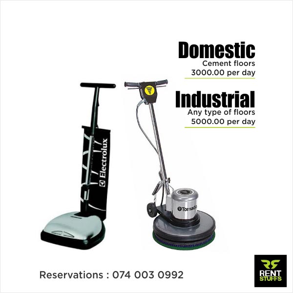 Rent Stuffs offers domestic floor polishers for rent in Colombo, Sri Lanka. We have domestic and industrial floor polishers for rent.