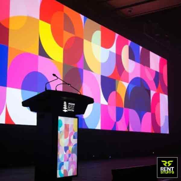 LED TV Display Podiums for Rent in Sri Lanka by Rent Stuffs