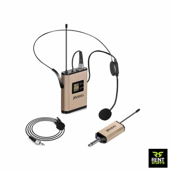 Uhf Wireless Headset Clip on Microphone for rent in Sri Lanka