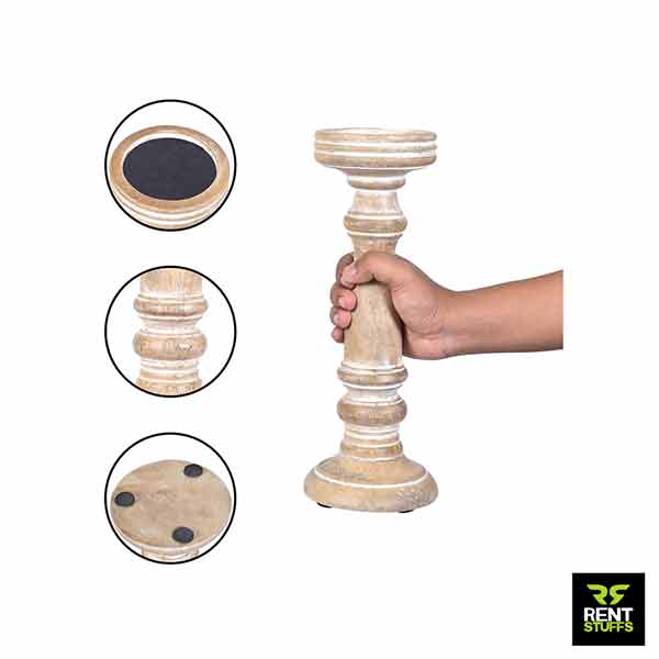 Rent Stuffs is the best place for Wooden Candle Holders rental in Sri Lanka. We have range of wooden candle holders for Rent.