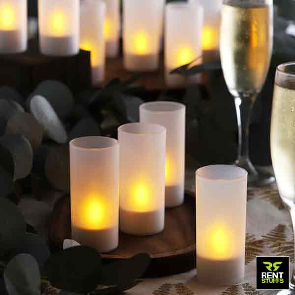 Led tea light candle with cover for rent in Sri Lanka