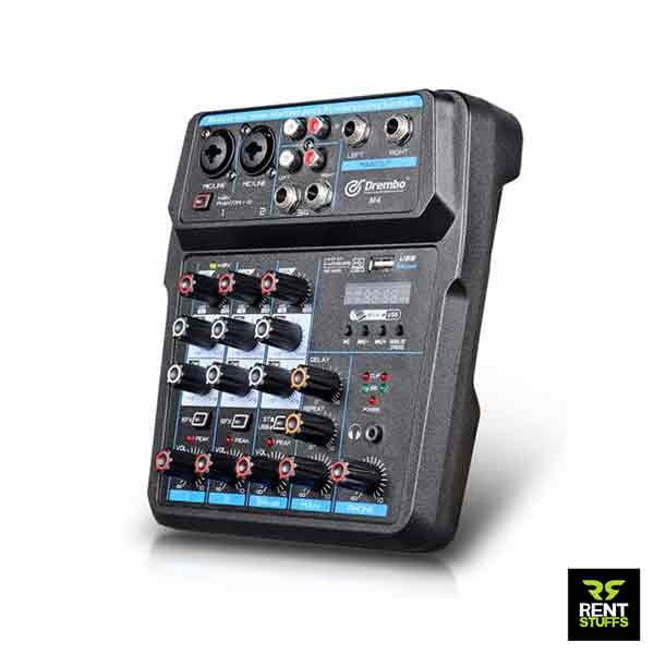 Bluetooth USB 4 channel Mixer for rent in Sri Lanka