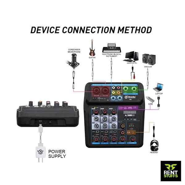 Bluetooth & USB Audio Mixer for Rent