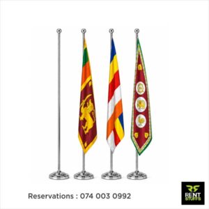 Rent Stuffs offers indoor flag poles for rent in Colombo, Sri Lanka. We have wide range of detachable indoor and outdoor flag poles for rent.