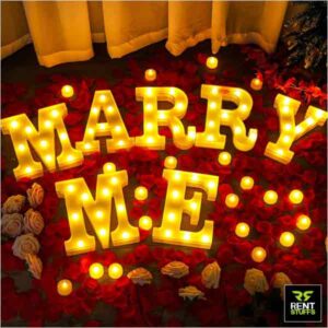 Rent Stuffs offers MARRY ME LED Marquee Letters for rent in Sri Lanka