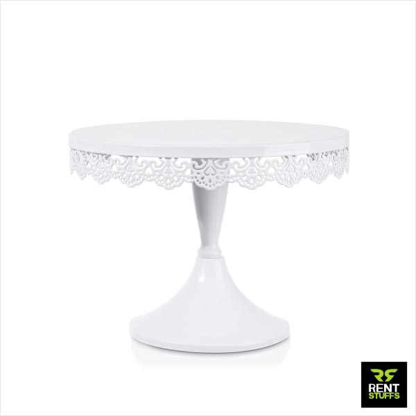 Rent Stuffs offers White metal cake stands for rent in Sri Lanka