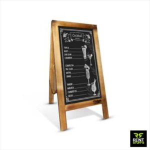 Rent Stuffs stuffs offers Wooden Menu Board for Rent in Sri Lanka