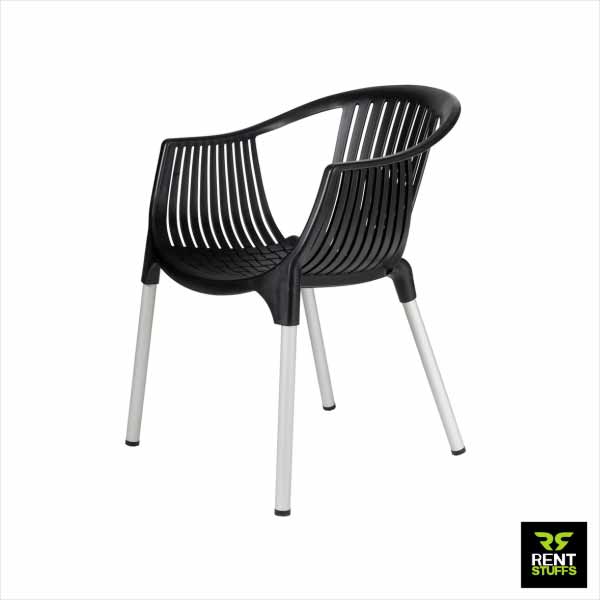 Black Plastic Mint Chairs for rent in Sri Lanka