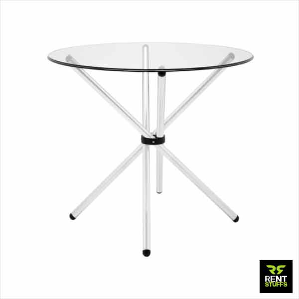 Glass Round Tables for rent in Sri Lanka