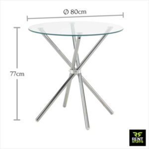 Glass Round Tables for Rent - Image 3