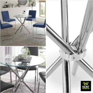 Round Glass tables for rent in Sri Lanka