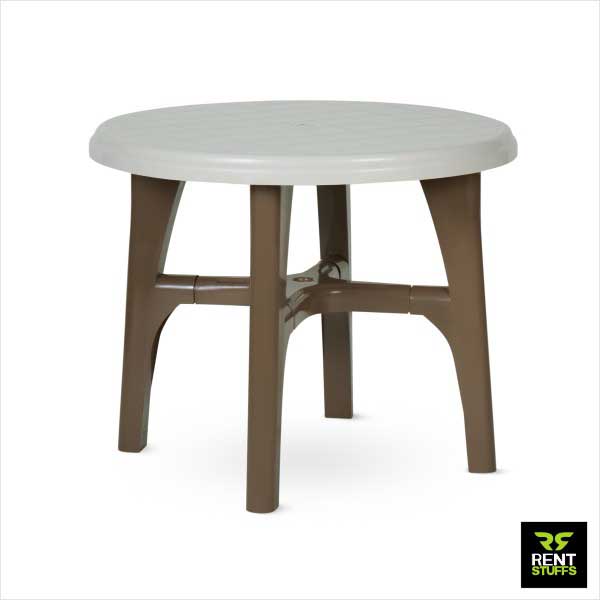 Rent Stuffs offers plastic dining tables for rent in Sri Lanka. We have range of furniture for rent including plastic round tables