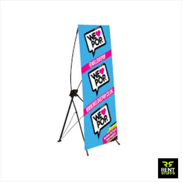 Rest Stuffs offers X Banner Stands for Rent in Sri Lanka. We have wide range of banner display stands for rent including X stand banners.