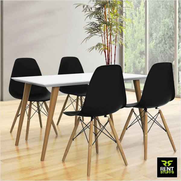 Rent Stuffs offers Black ABC chairs for rent in Colombo, Sri Lanka. We are one of the leading furniture rental services providing Black plastic chairs on rent