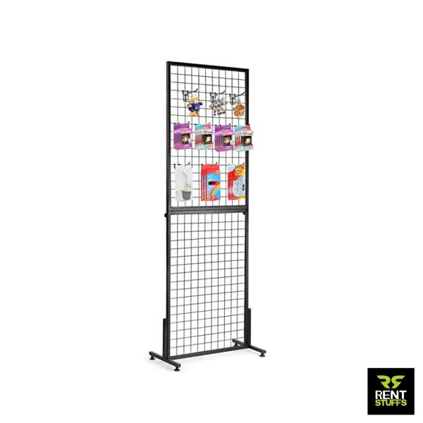Rent Stuffs offers mesh display rack for rent in Sri Lanka. We rent wide range of mesh display stands which used to display products in many ways in a panel
