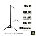 Rent Stuffs offers tripod backdrop stand for rent in Sri Lanka. We have range of portable backdrop stands for rent in different sizes.