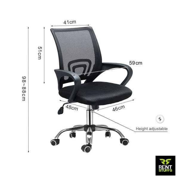 Rent Stuffs offers Mesh Back Office Chair for Rent in Colombo, Sri Lanka. We have wide range of furniture for rent including mesh back office chairs.