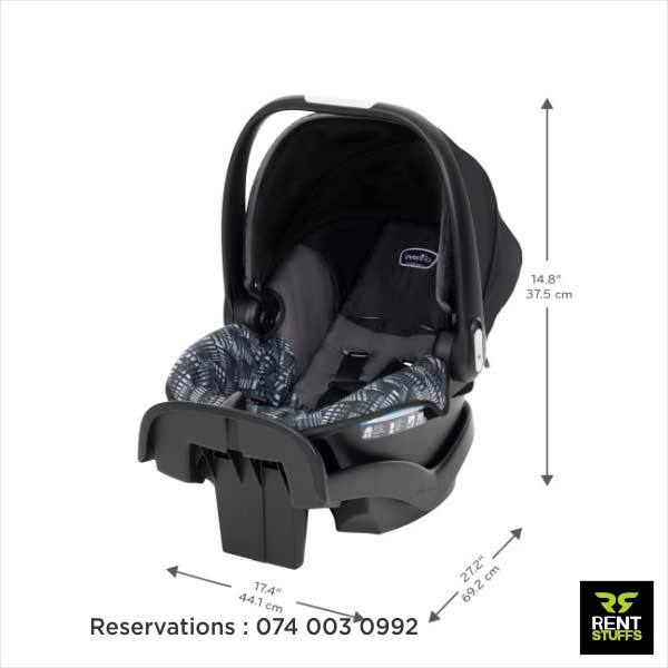 Rent Stuffs offers infant car seat for rent in Colombo, Sri Lanka. We have wide range of rear facing infant car seats for rent with many features.