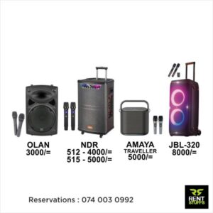 Rent Stuffs offers portable Bluetooth speakers for rent in Colombo, Sri Lanka. We have wide range of sound systems for rent with wireless microphones